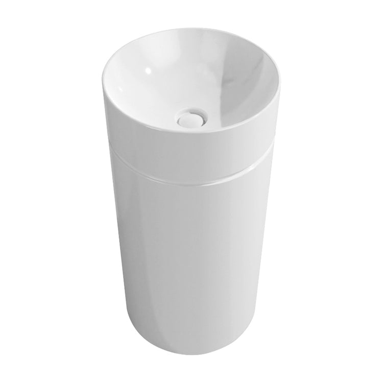 Flaminia Stand-Waschtisch, wandhängend, Weiß, glänzende Oberfläche MONOTWIN MTC42P