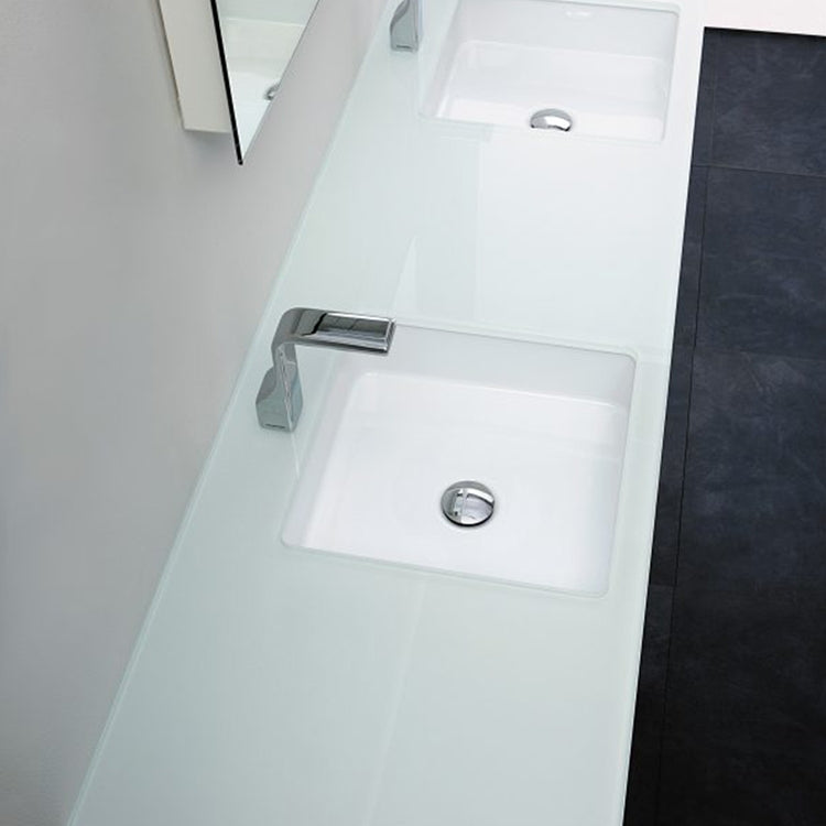 Flaminia Waschbecken 40 cm Unterbau, ohne Überlauf, außen emailliert, Weiß, glänzende Ausführung MINIWASH 40 MW40SP