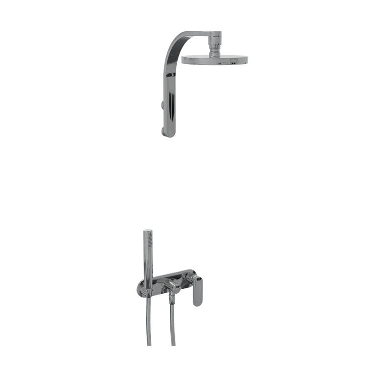 Flaminia Einbauduschset bestehend aus Kopfbrause, Mischbatterie und Handbrause, Chromoberfläche ONE 112550