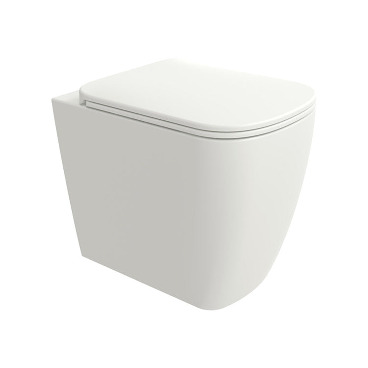 Flaminia Stand-WC wandnah, mit GoSilent®-System, mit S/P-Ablauf, ohne Sitz, Farbe Milchweiß, matte Oberfläche PLAY PY117SLAT