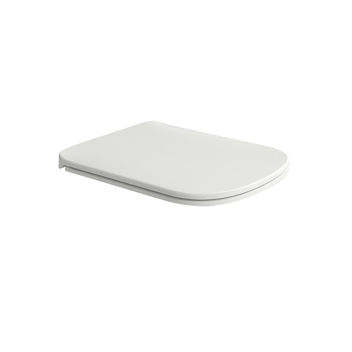 Flaminia Slim-Deckel aus duroplastischem Material, mit langsamer Absenkung, Schnellverschluss-Scharnieren, Farbton Milchweiß, mattes Finish PLAY PYCW05LAT