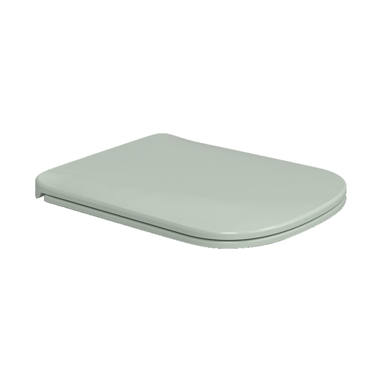 Flaminia Slim-Deckel aus duroplastischem Material, mit langsamer Absenkung, Schnellverschluss-Scharnieren, Farbton Jadetgrün, glänzende Oberfläche PLAY PYCW05VG