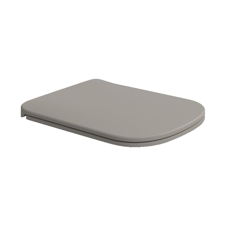 Flaminia Slim-Deckel aus duroplastischem Material, mit langsamer Schließung, Schnellverschluss-Scharnieren, Aschefarbe, matte Oberfläche PLAY PYCW05CEN