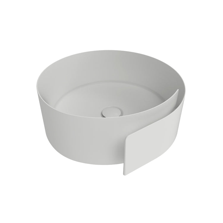 Flaminia Waschbecken 44 cm zum Aufstellen, ohne Überlauf, Farbe Milchweiß, matte Ausführung ROLL 44 RL44LLAT