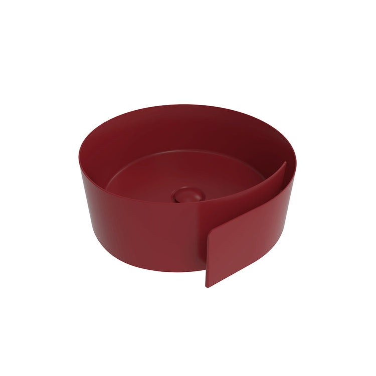 Flaminia Waschbecken 44 cm Aufsatz, ohne Überlauf, Farbe Rubensrot, matte Oberfläche ROLL 44 RL44LRRU