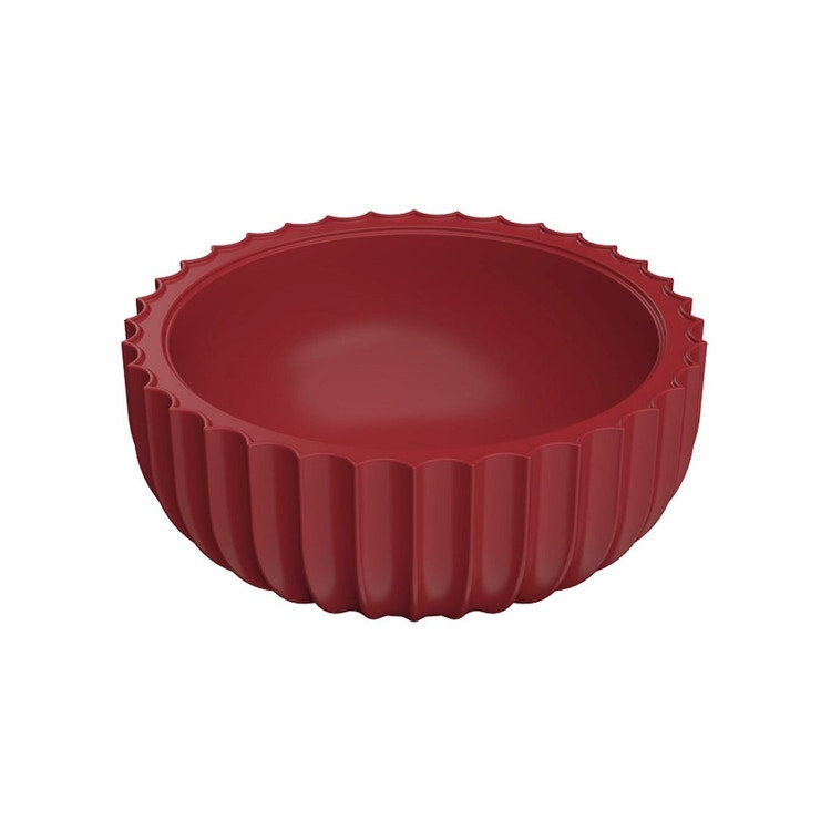 Flaminia Waschbecken Ø 44 cm zum Aufstellen, aus Keramik, ohne Loch für Armaturen und ohne Überlauf, Farbe Rubensrot, matte Oberfläche SETTECENTO SE44ARRU