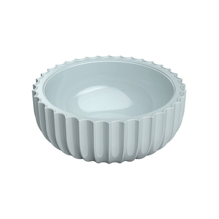 Flaminia Waschbecken Ø 44 cm zum Aufstellen, aus Keramik, ohne Loch für Armaturen und ohne Überlauf, Farbe Staubblau, glänzende Oberfläche SETTECENTO SE44AAP
