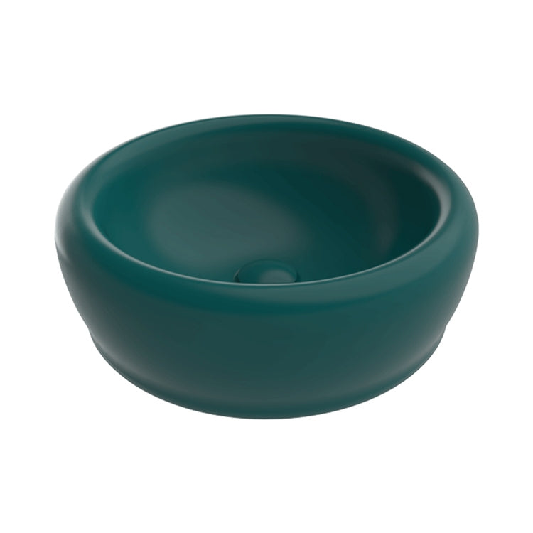 Flaminia Aufsatzwaschbecken Ø 46 cm, ohne Armaturenloch und Überlauf, Farbe Petrol, matte Oberfläche SIENA SN46APET