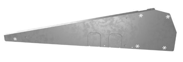 ESDEC FlatFix Fusion wind deflector right 1007227 with base profile 1030mm or 1077mm Silver