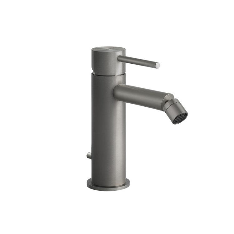 Gessi Bidetarmatur, mit Ablauf und Anschlussflexschläuchen, Finish Stahl gebürstet 316 FLESSA 54007#239