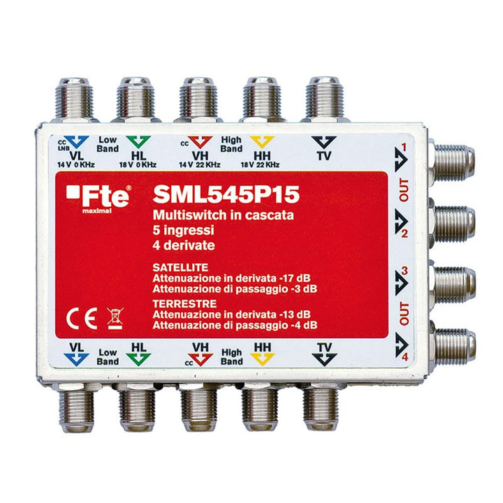 Fte SML545P15 Multischalter 5 Eingänge 4 Ausgänge 15 dB