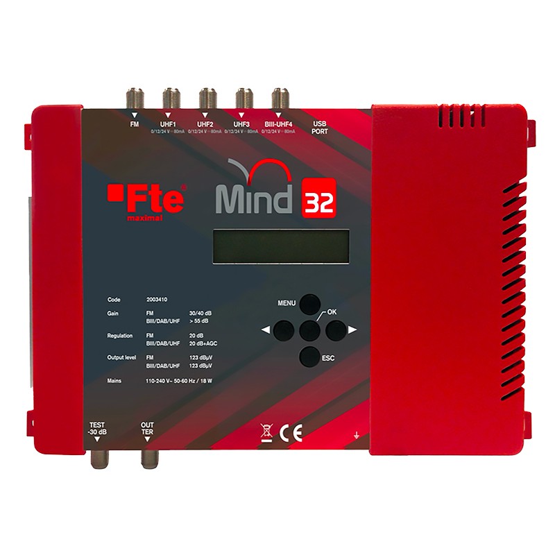 Fte MIND32M TV-Steuergerät mit 32 programmierbaren Filtern