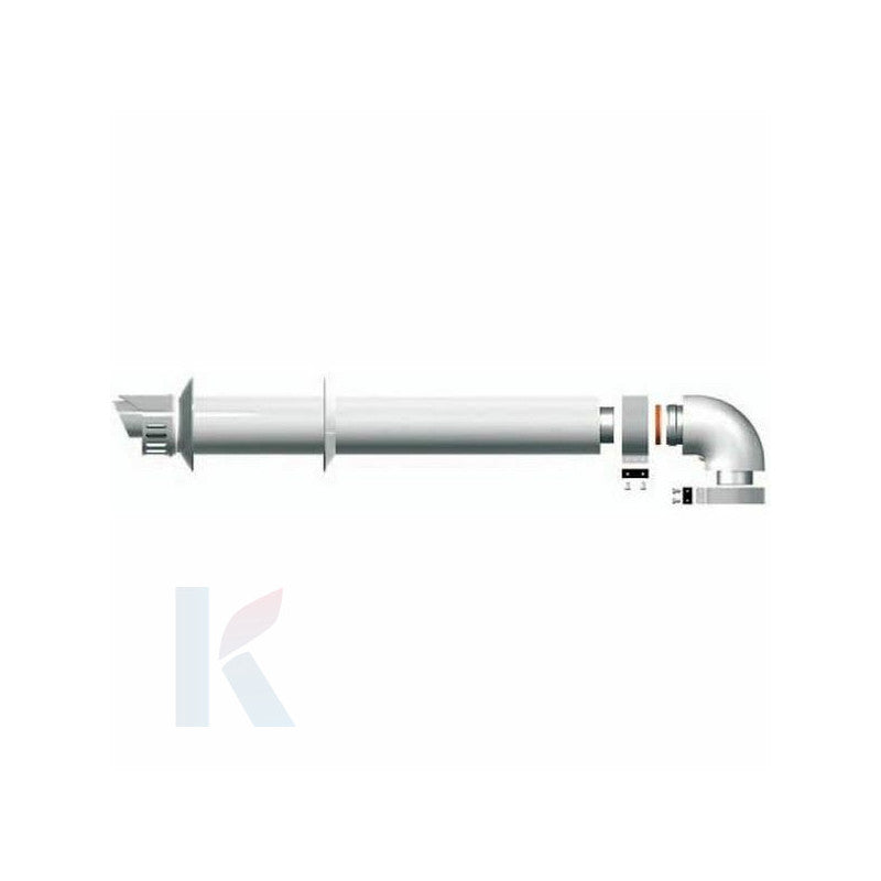 Solarics Ariston 3318073 – Rauchabzug-Heizleitung Koaxialer Auslass-KIT D60/100 L1.000 LEITUNG