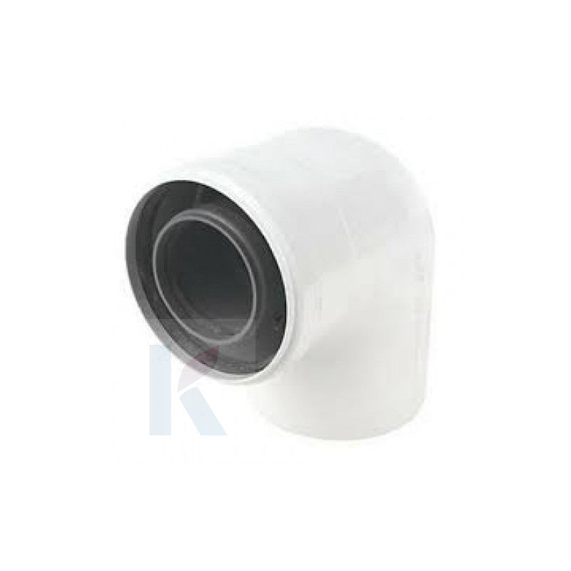 Solarics Ariston 3318075 – Rauchauslass Heizleitung Koaxialkurve D60/100 M/H 90º LEITUNG