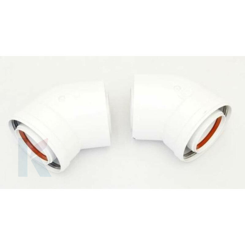 Solarics Ariston 3318092 – Rauchabzug Heizleitung Koaxialkurve D80/125 M/H 45º LEITUNG