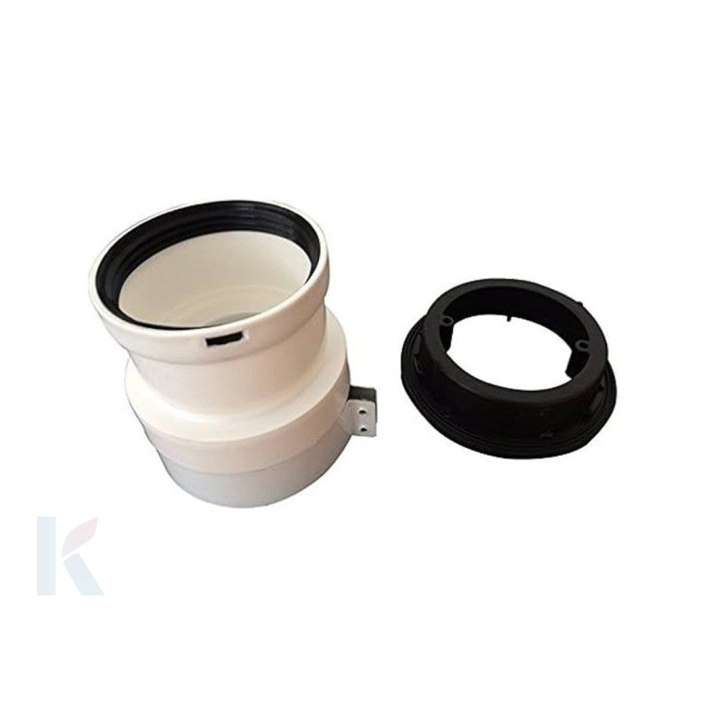 Solarics Ariston 3318369 – Rauchauslass-Heizleitungsadapter D60/100 - D80 Ausgefaltetes Leitung