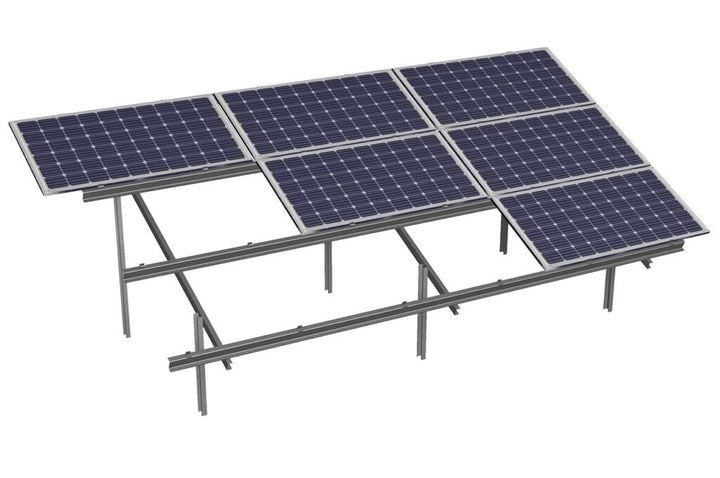 Solarics Aufständerung für Freiflächen-Solaranlagen - Horizontal - Komplett-SET - sofort lieferbar für 9 Module