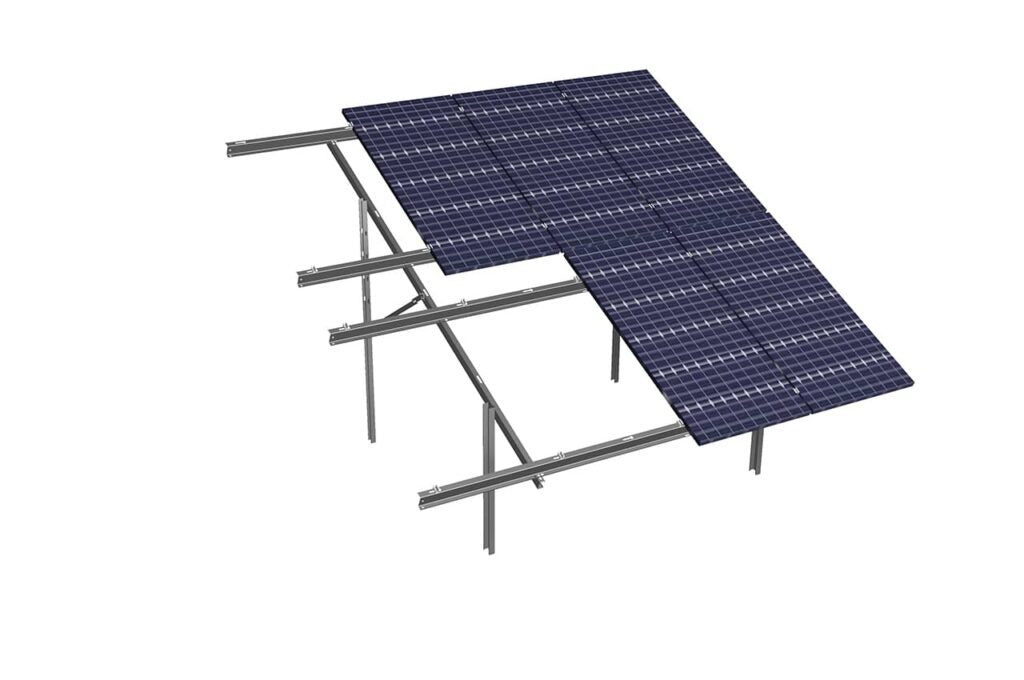 Solarics Aufständerung für Freiflächen-Solaranlagen - vertikal - Komplett-SET - sofort lieferbar für 12 Module