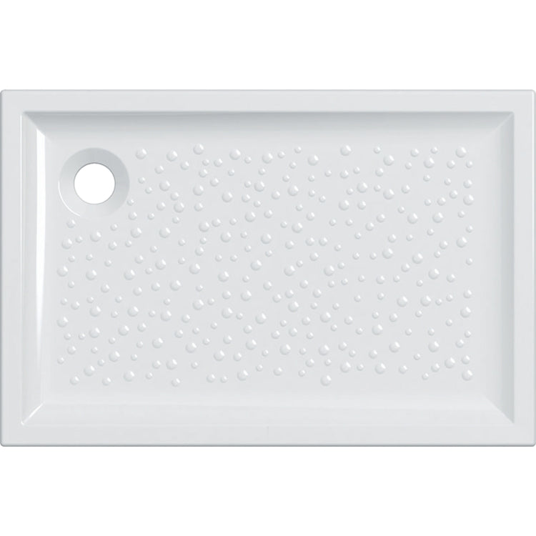 Geberit Rechteckige Duschwanne L. 120 T. 80 cm, Weiß, glänzende Oberfläche BASTIA 00729200000001