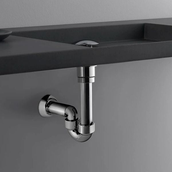 Geberit Waschtisch-Siphon gebogen 1"1/4 glänzend verchromt 151108211
