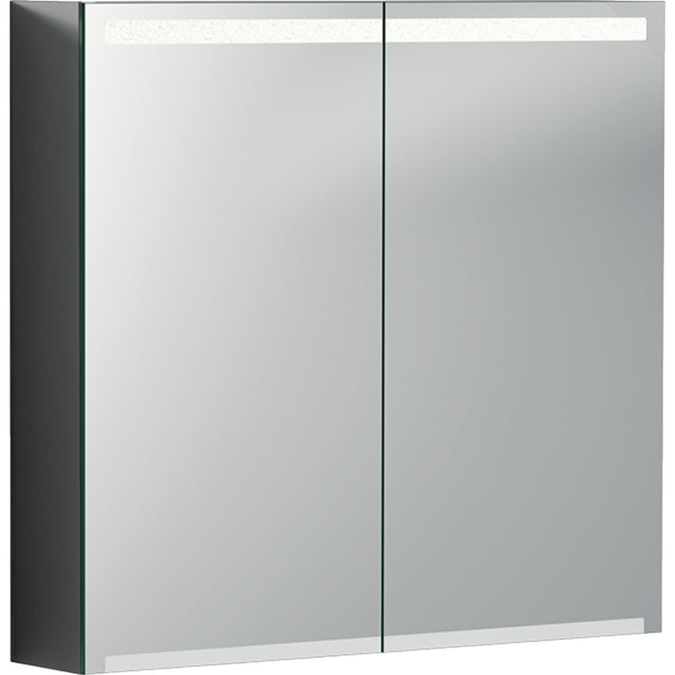 Geberit Spiegelschrank L. 75 cm, mit Korpus und zwei Türen, ausgestattet mit inneren und äußeren Spiegeln und LED-Beleuchtung OPTION 500.205.00.1