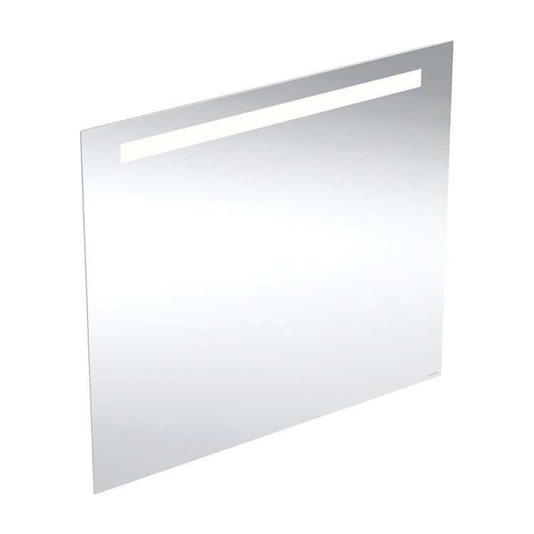 Geberit Spiegel L. 80 cm, mit Beleuchtung oben, aus eloxiertem Aluminium OPTION BASIC SQUARE 502.807.00.1