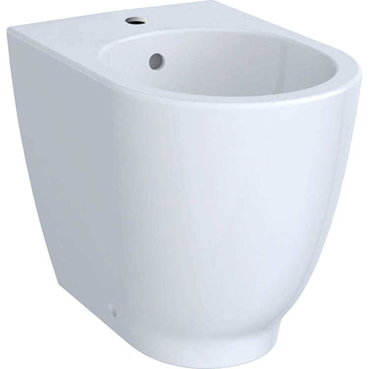 Geberit Stand-Bidet mit einem Loch, wandbündig, mit verdeckter Befestigung und Überlauf, weiß, glänzende Ausführung ACANTO 500.603.01.2