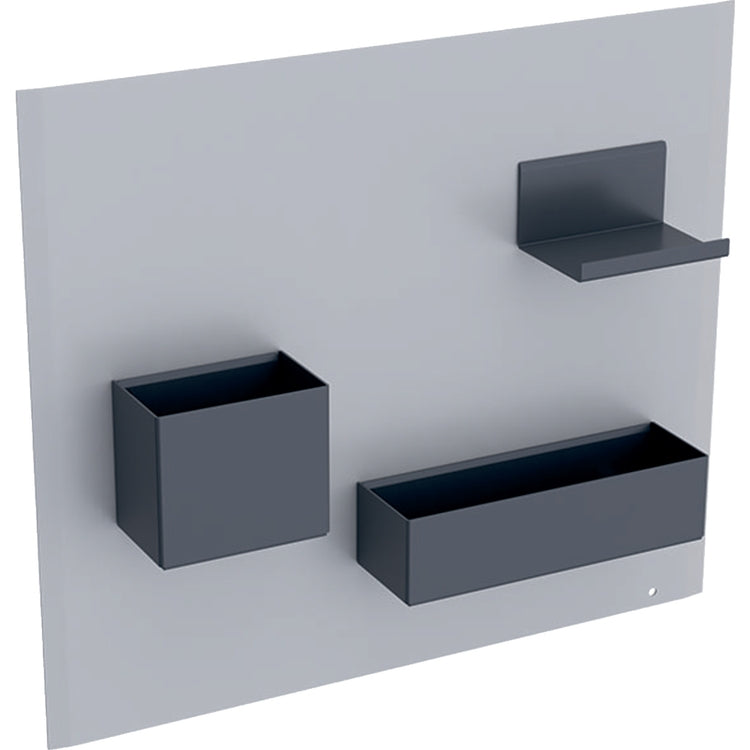 Geberit Magnettafel Farbe Sandgrau matt, Aufbewahrungsfach Farbe Lava Grau matt 500.649.JL.2