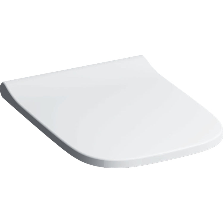 Geberit WC-Sitz, mit Soft-Close-Funktion und Schnellverschluss, Weiß, glänzende Oberfläche SMYLE 500.687.01.1