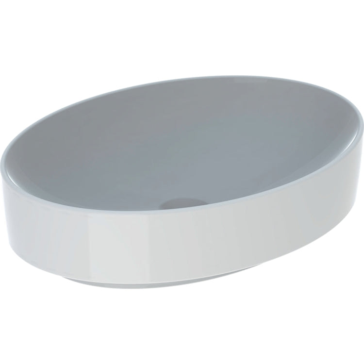 Geberit Ovales Aufsatzwaschbecken 55 cm, Weiß, glänzende Oberfläche VARIFORM 500.771.01.2