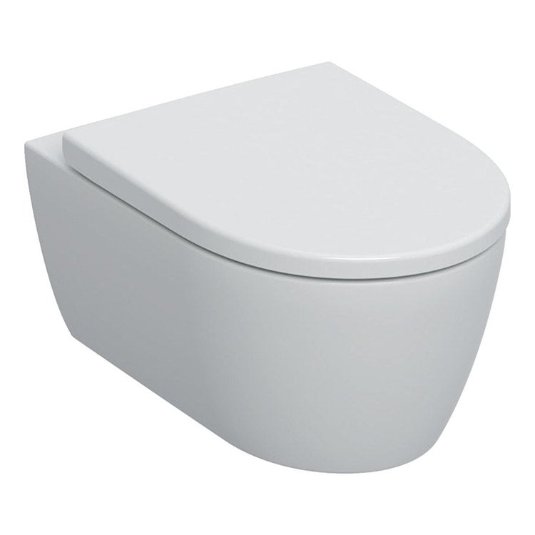 Geberit Wandhängendes WC Rimfree® mit gedämpftem Sitz und Schnellverschluss, Weiß, glänzende Ausführung ICON 501.663.00.1