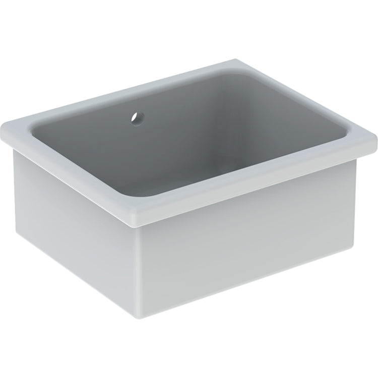 Geberit Waschtrog L. 50 cm vielseitig, Weiß glänzende Oberfläche PUBLICA RUSCELLO 500.894.00.1
