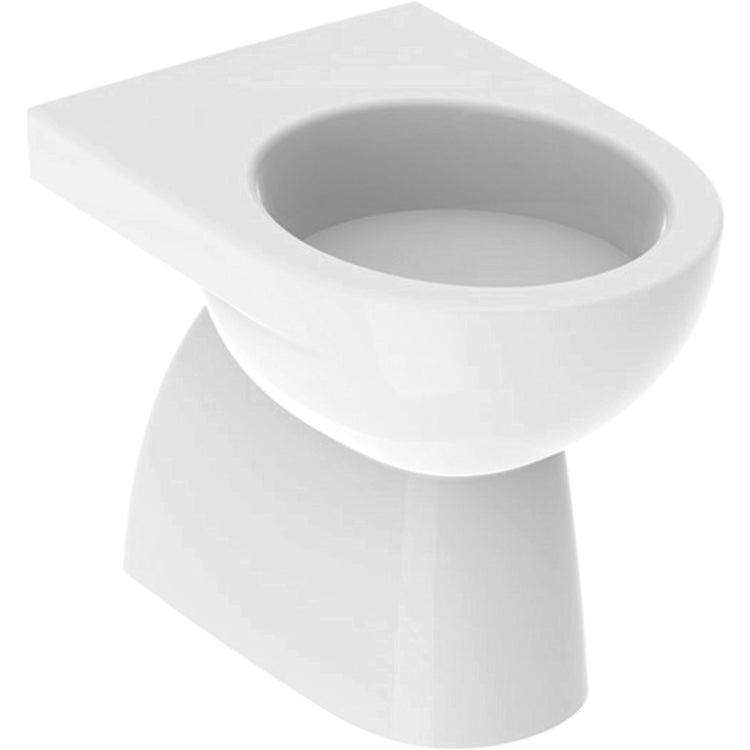 Geberit Stand-WC mit vertikaler Abflussführung und verdeckter Befestigung, ohne Sitz, Weiß, glänzende Oberfläche SELNOVA 500.956.00.7