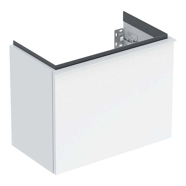 Geberit Mobile hängend L. 52 cm für Handwaschbecken, mit einer Schublade, Grifffarbe Weiß matt, Korpusfarbe Weiß glänzend ICON 502.302.01.1