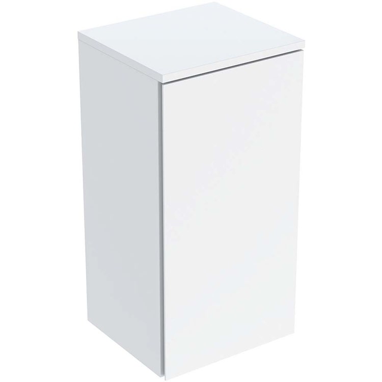 Geberit Seitenschrank H. 65 cm, mit einer Tür mit Dämpfungsschluss, Weiß, Hochglanz-Finish SELNOVA SQUARE 504.142.01.1