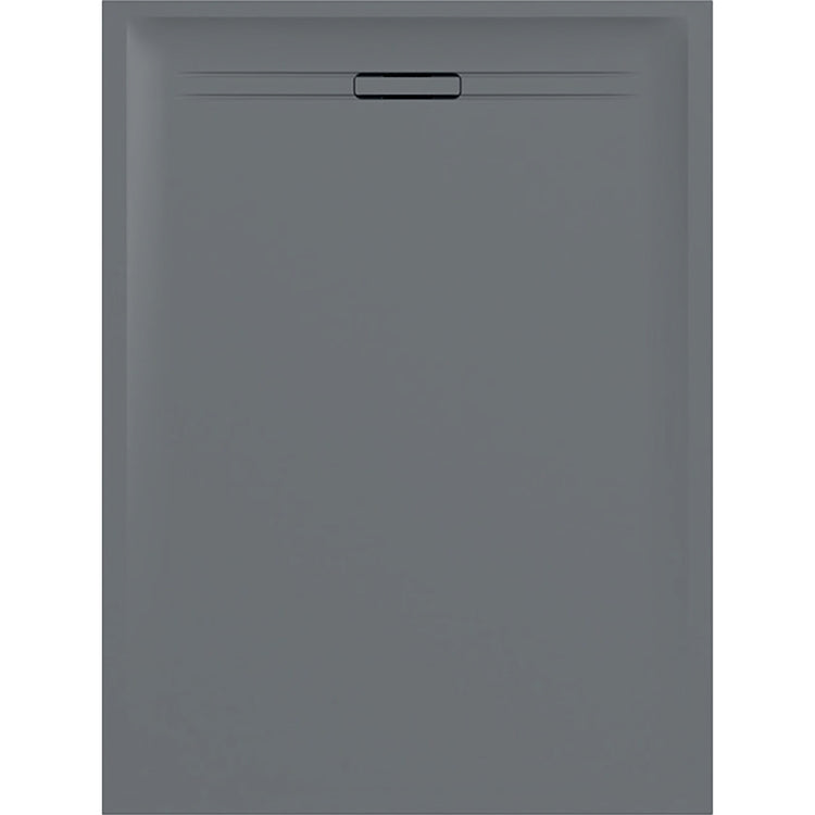 Geberit Rechteck-Duschwanne L. 90 T. 100 cm, Farbe Grau, Steinoptik-Finish SESTRA 550.263.00.2