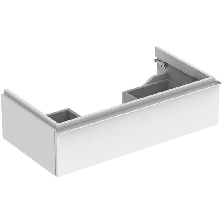 Geberit Hängender Unterschrank L. 90 cm für Waschbecken, mit einer Schublade, Griff Chrom-Finish, Schrank, Weiß glänzend ICON 502.312.01.2