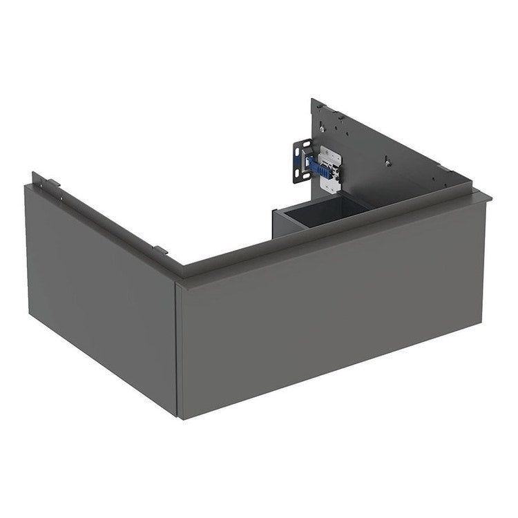 Geberit Mobiles Hängewaschbecken L. 60 cm, mit einer Schublade, Griff und Schrank in Lava-Farbe, mattes Finish ICON 502.310.JK.1