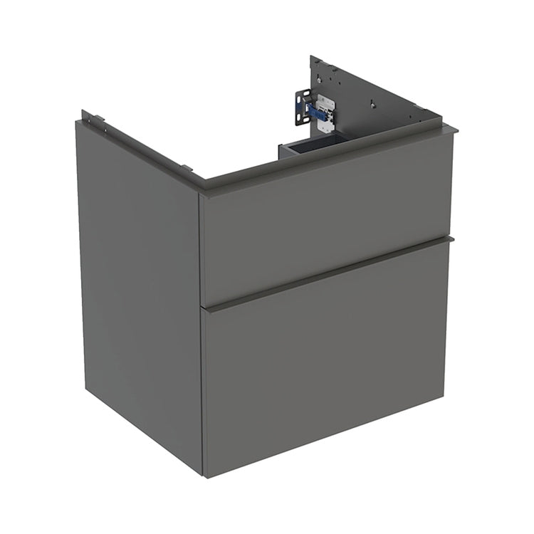 Geberit Mobiles Hängewaschbecken L. 60 cm, mit zwei Schubladen, Griff und Schrank in Lava-Farbe, mattes Finish ICON 502.303.JK.1