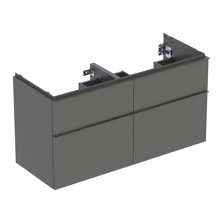Geberit Mobil für Waschbecken 120 cm mit vier Schubladen, Lavafarbe, mattes Finish ICON 502.309.JK.1