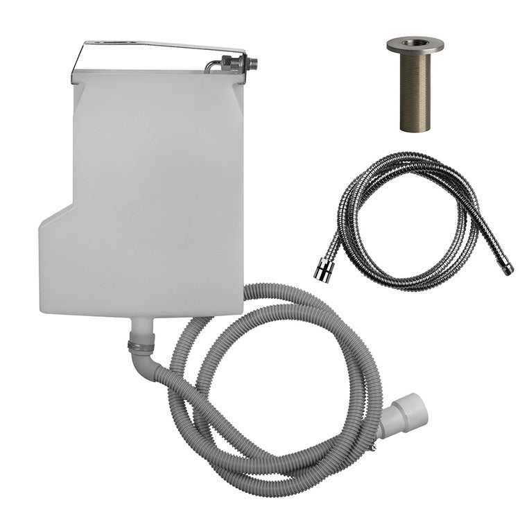 Gessi Wasserrückgewinnungssystem für Duschschlauch, gebürstete Stahloberfläche, Badewannenrandmontage, nicht kombinierbar mit 01669, 01658, 01663 und 01664 54592#239