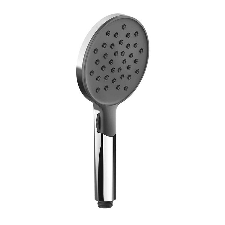 Gessi Duschkopf kalkhemmend zwei Funktionen mit Drehwahlschalter mit schwarzem Einsatz, Chromoberfläche SHOWER 47350#031