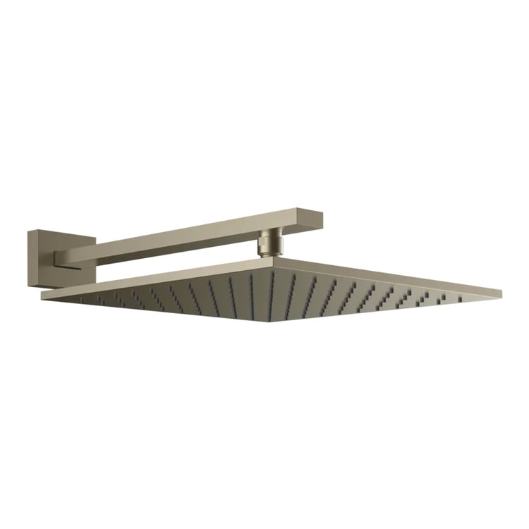 Gessi Quadratischer Duschkopf 30cm Anti-Kalk an der Wand schwenkbar, Finox-Finish SHOWER 15185#149