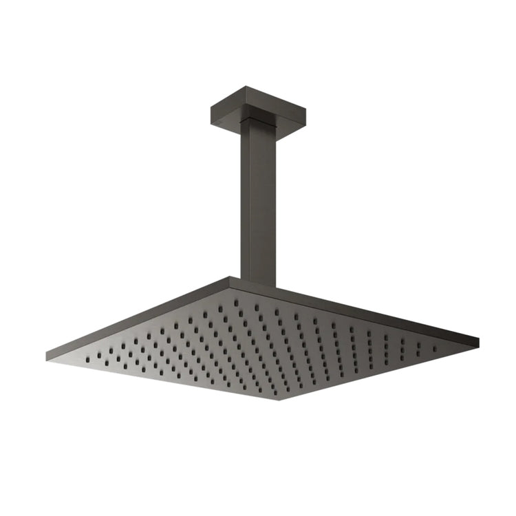 Gessi Deckenbrause mit Anti-Kalk-Funktion, schwenkbar, Oberflächenfinish Black Metal Brushed PVD SHOWER 15186#707