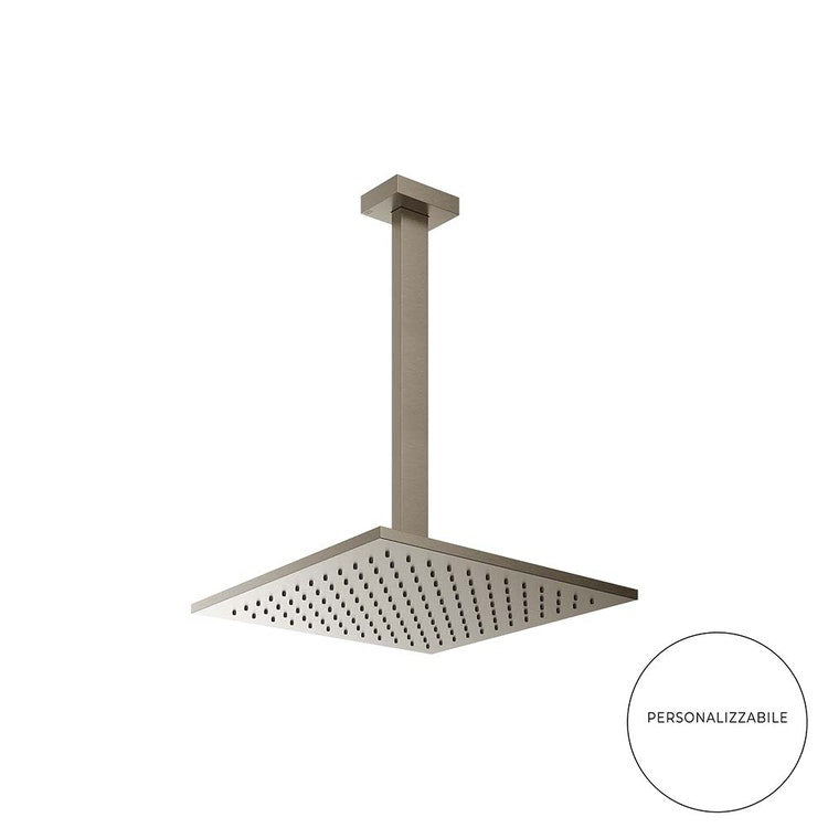 Gessi Anti-Kalk-Deckenbrause, höhenverstellbarer Arm, Finox-Finish SHOWER 15199#149