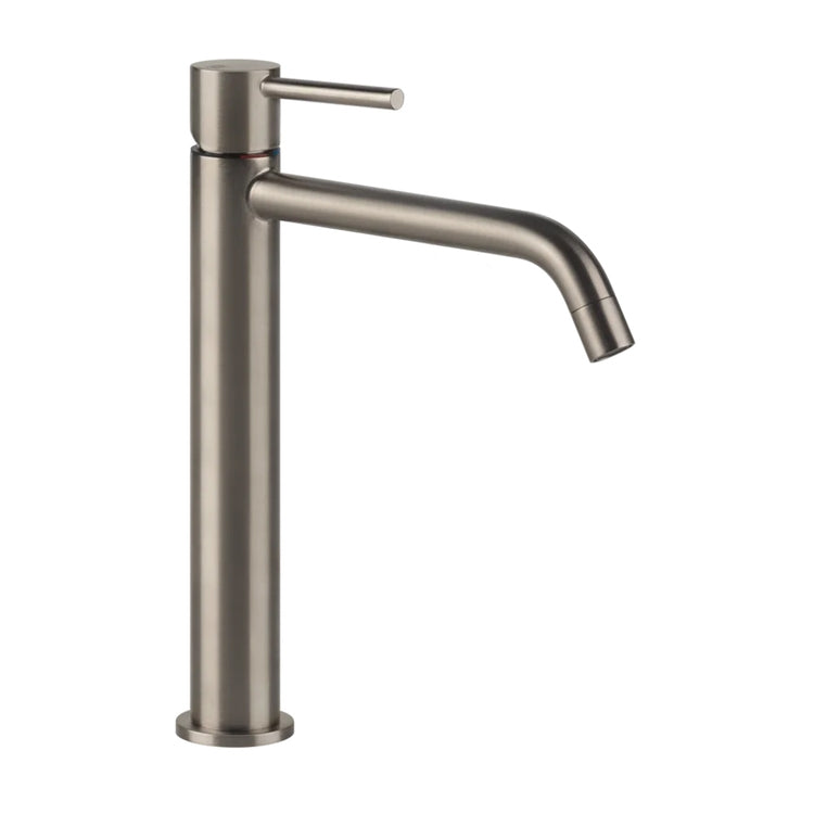 Gessi Waschtischarmatur T. 24 cm, ohne Ablauf, mit Anschlussflexschläuchen, Oberfläche Finox gebürstetes Nickel TORTONA 18606#149