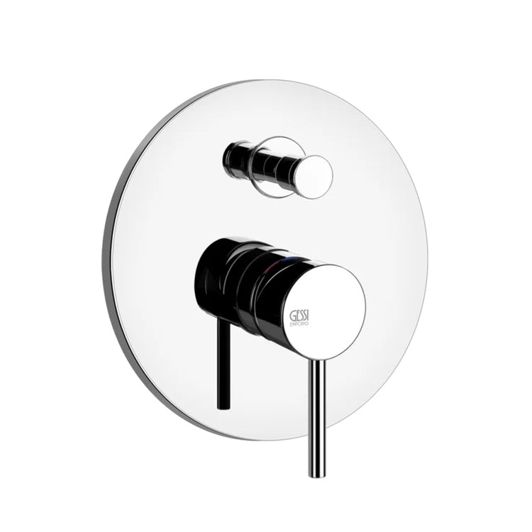 Gessi Wand-Duschmischer, 2 Ausgänge, mit automatischem Bad/Dusche-Umschalter, ohne Unterputzkörper, Chromoberfläche TORTONA 44667#031