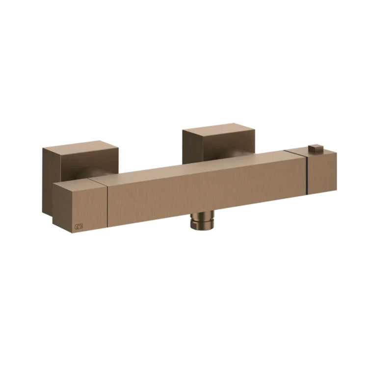 Gessi Thermostat-Duschmischer, Außeninstallation, Oberfläche Copper Brushed PVD RETTANGOLO 19431#708