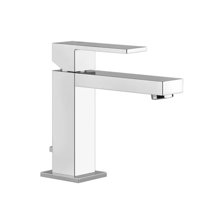 Gessi Rechteck Waschtischarmatur H. 15 cm, mit Ablauf und Anschlussflexschläuchen, Chromoberfläche RETTANGOLO 20001#031
