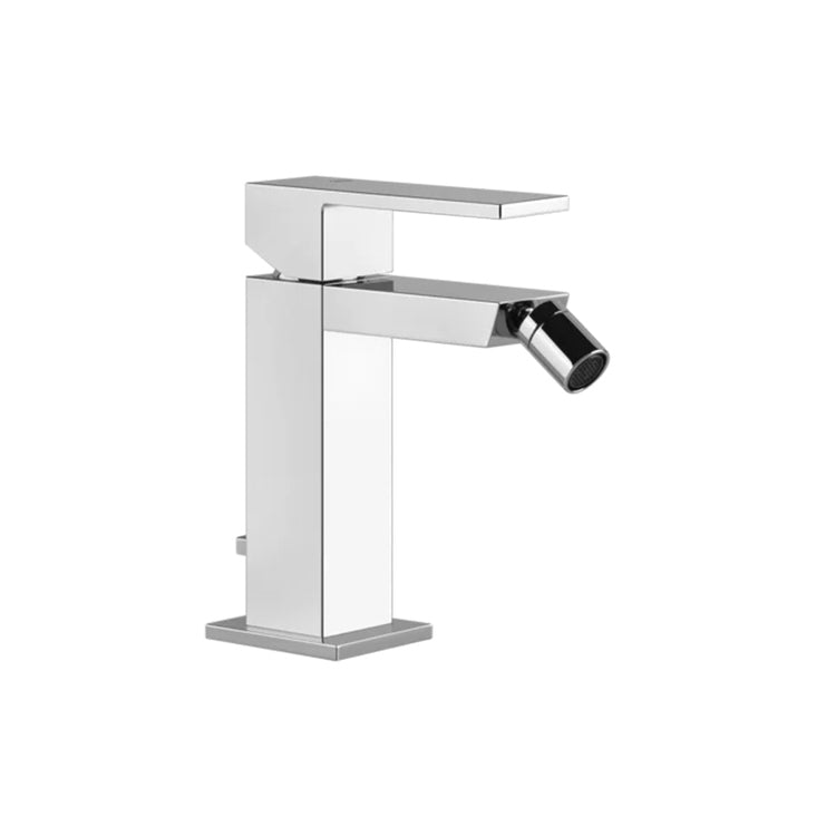 Gessi Bidetmischer H. 15 cm, mit Ablauf und Anschlussflexschläuchen, Chromoberfläche RETTANGOLO 20007#031